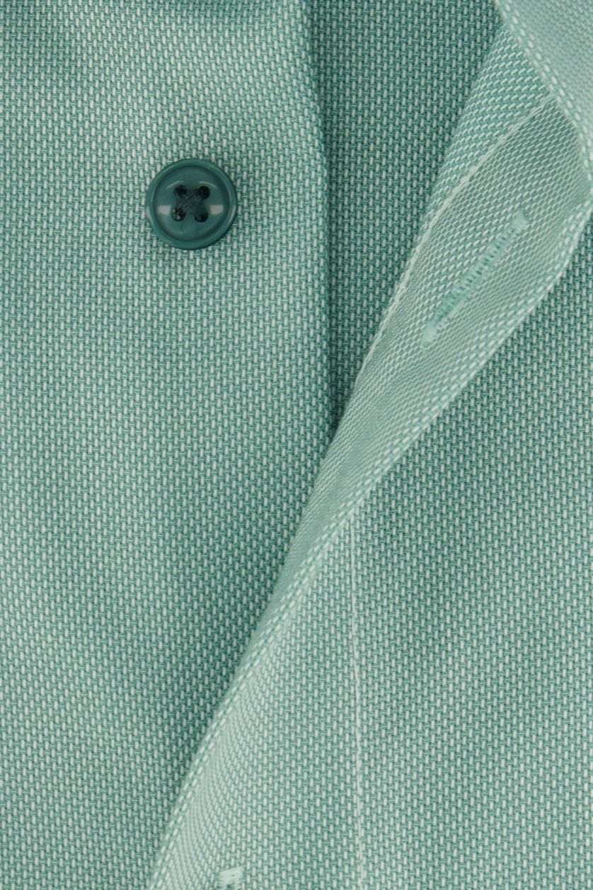 Olymp strijkvrij overhemd Luxor Comfort Fit groen katoen