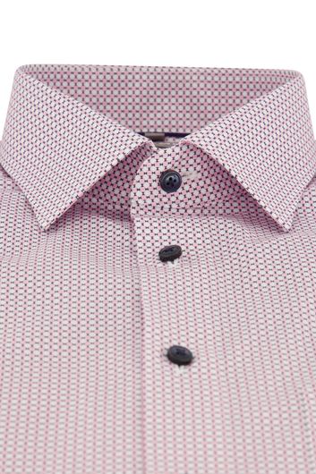 Olymp overhemd mouwlengte 7 Luxor Comfort Fit normale fit roze geprint katoen