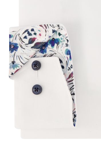 Olymp Luxor Comfort Fit overhemd wit katoen borstzak strijkvrij