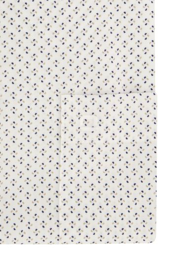 Olymp wit geprint overhemd katoen Comfort Fit