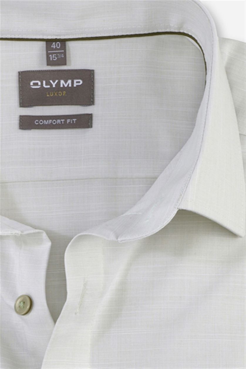 katoenen Olymp overhemd wijde fit effen wit