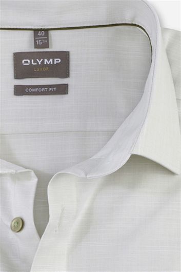 Olymp overhemd wijde fit effen wit katoen