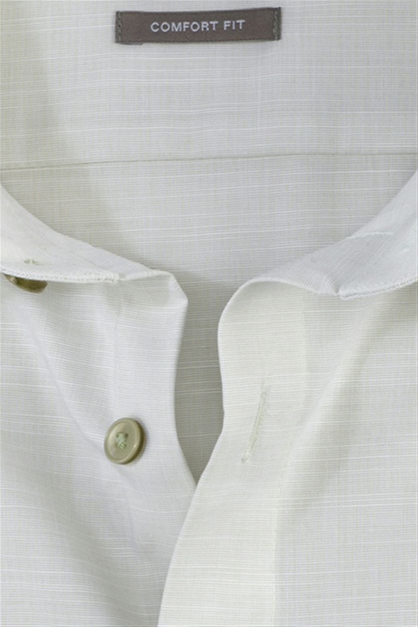 katoenen Olymp overhemd wijde fit effen wit
