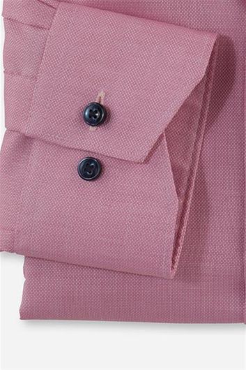 Olymp overhemd normale fit effen roze katoen