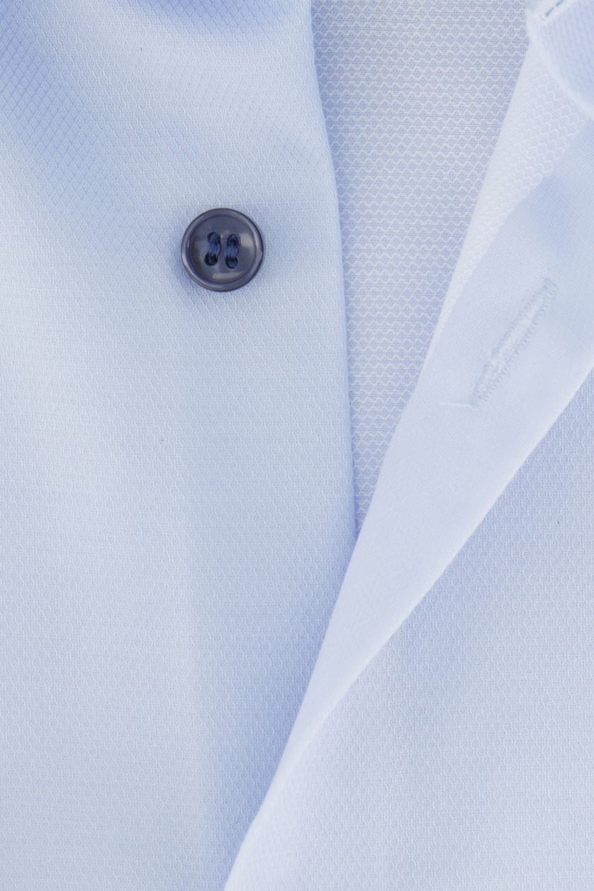 Olymp overhemd mouwlengte 7 super slim fit lichtblauw katoen
