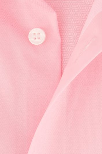 Olymp overhemd mouwlengte 7 extra slim fit roze effen katoen