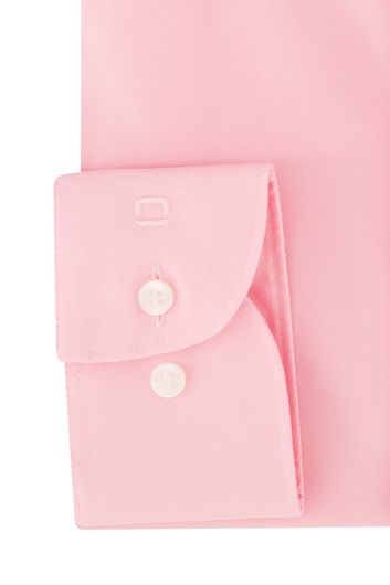Olymp overhemd mouwlengte 7 extra slim fit roze effen katoen