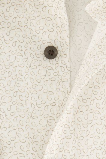 Olymp overhemd mouwlengte 7 Level Five normale fit beige geprint katoen