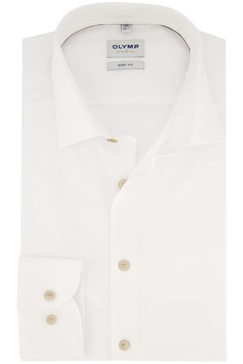 Olymp overhemd mouwlengte 7 normale fit wit effen katoen