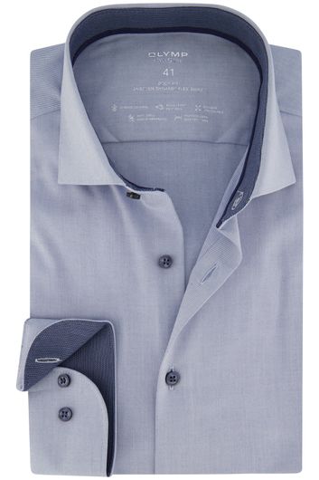 Olymp overhemd mouwlengte 7 Level Five normale fit blauw effen katoen