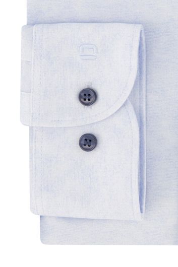 Olymp overhemd mouwlengte 7 Level Five normale fit lichtblauw gemêleerd katoen