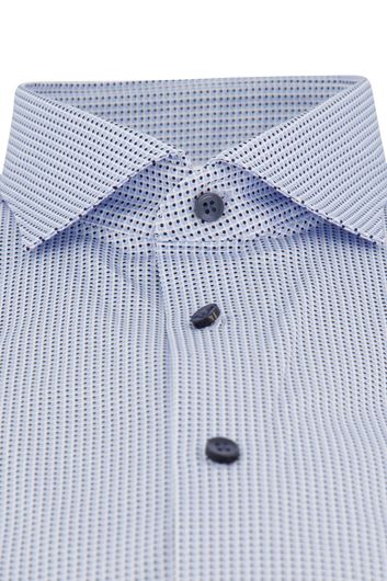 Olymp overhemd mouwlengte 7 Level Five normale fit blauw geprint katoen