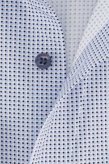 Olymp overhemd mouwlengte 7 Level Five normale fit blauw geprint katoen