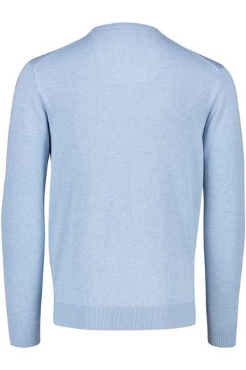 Casa Moda trui v-hals lichtblauw effen 100% katoen