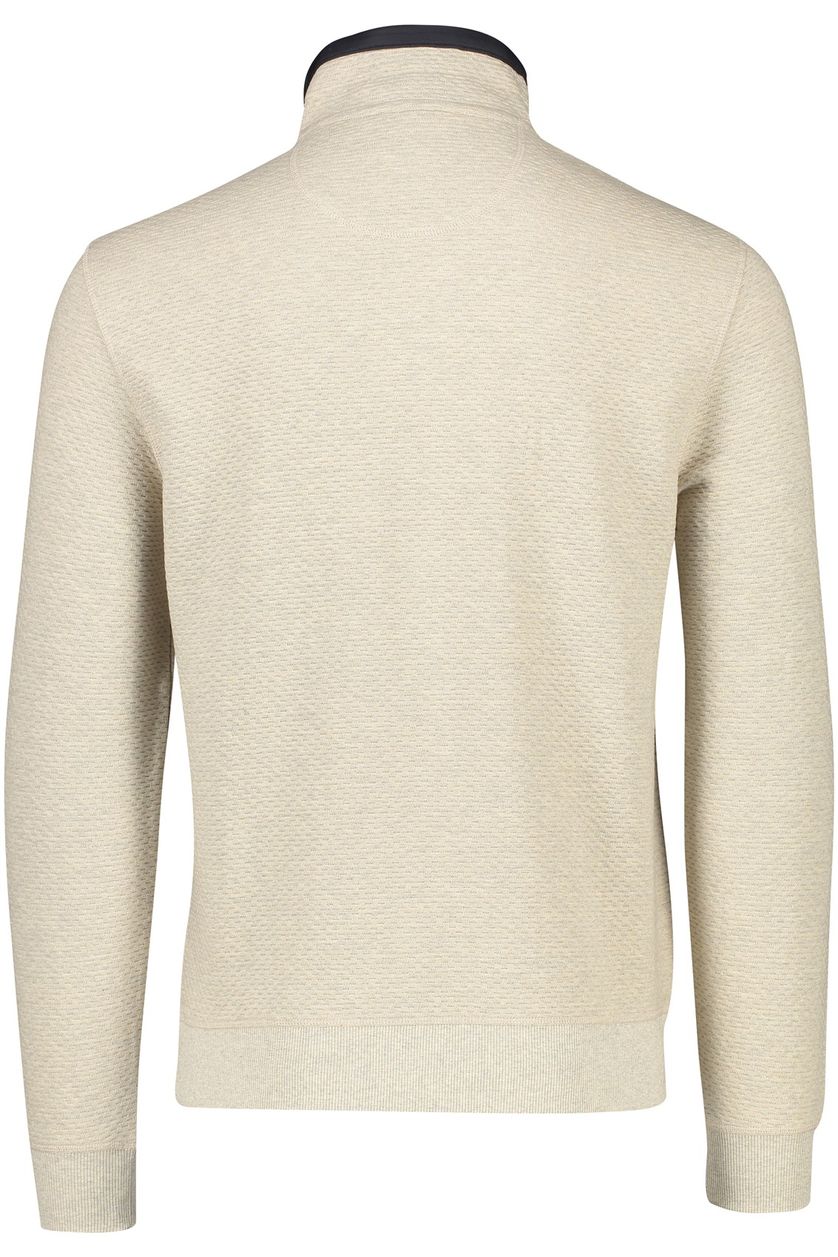 Casa Moda sweater beige en zwart half zip