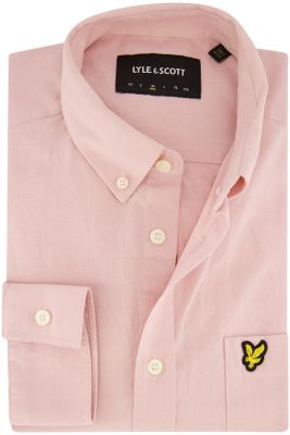 Lyle & Scott Lyle & Scott roze overhemd normale fit katoen