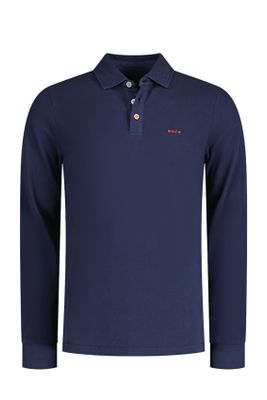 New Zealand New Zealand polo navy 3-knoops lang mouw