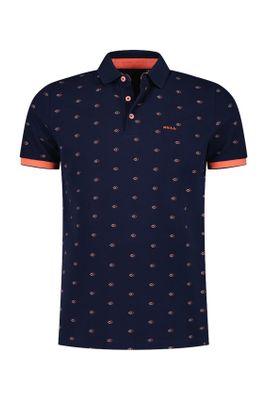 New Zealand New Zealand polo normale fit donkerblauw geprint