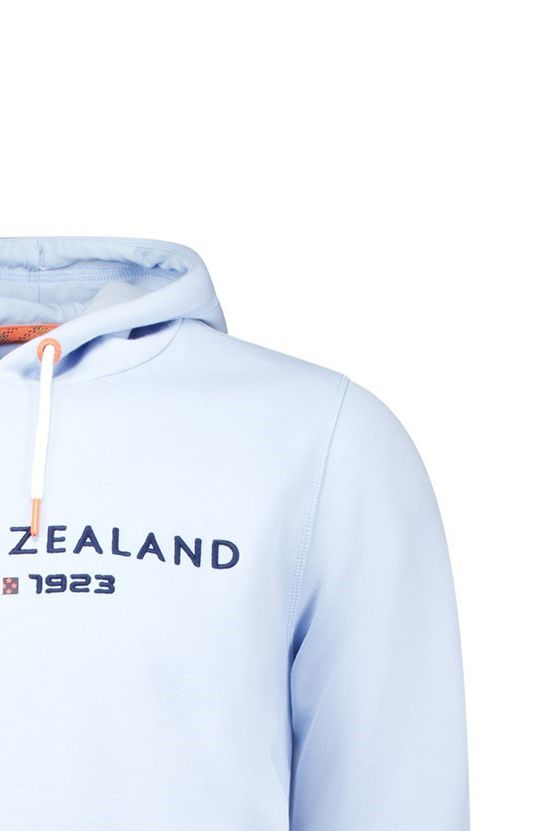 New Zealand sweater hoodie effen lichtblauw