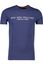 NZA t-shirt donkerblauw effen met opdruk katoen