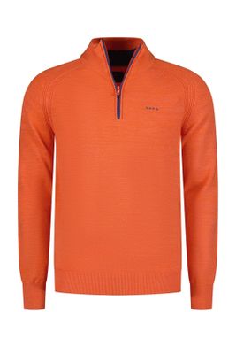 New Zealand New Zealand sweater oranje halfzip