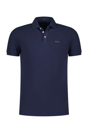 New Zealand polo normale fit donkerblauw katoen