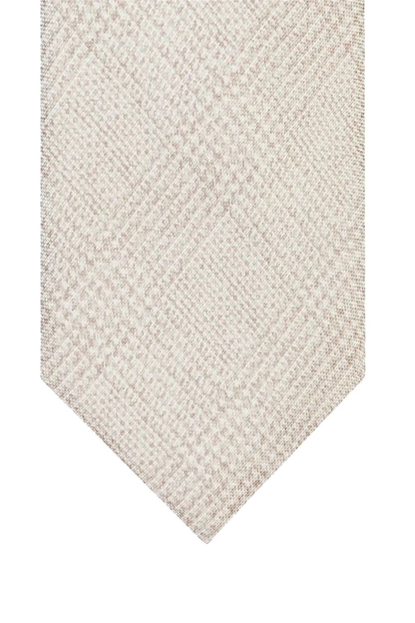Profuomo zijde stropdas beige geprint 