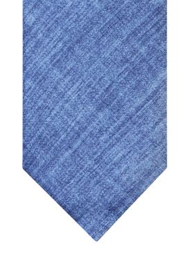 Profuomo Profuomo zijde stropdas geprint blauw