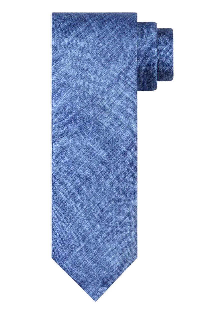 Profuomo stropdas geprint blauw zijde