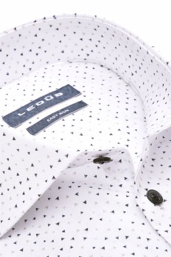 Ledub overhemd easy iron wit geprint