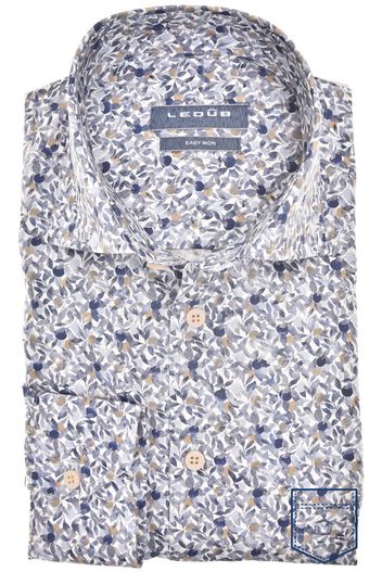 Ledub Zakelijk Ledub overhemd Modern Fit blauw geprint