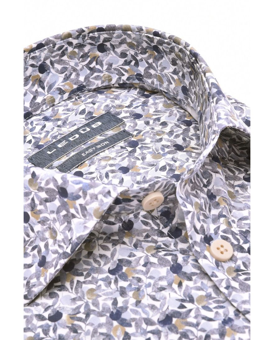 Ledub overhemd Modern Fit blauw print