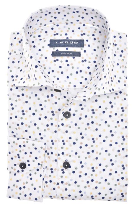 Ledub overhemd normale fit print katoen