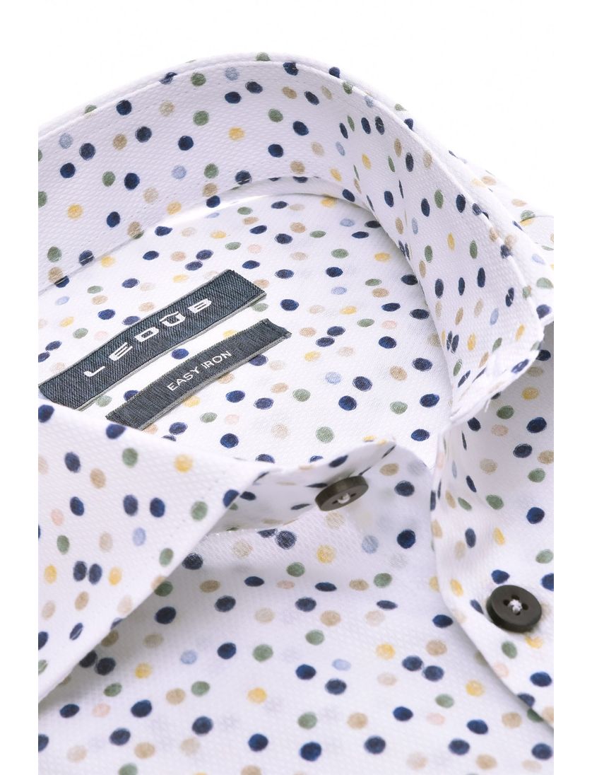 Ledub business overhemd normale fit wit katoen