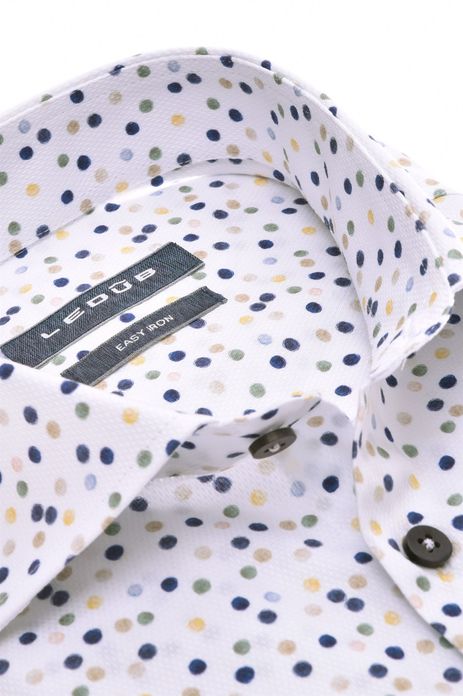 Ledub overhemd normale fit print katoen