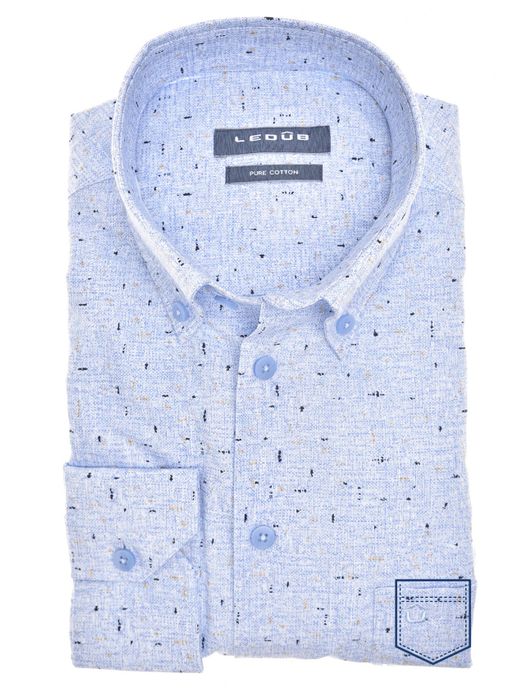 business overhemd blauw Ledub Modern Fit New