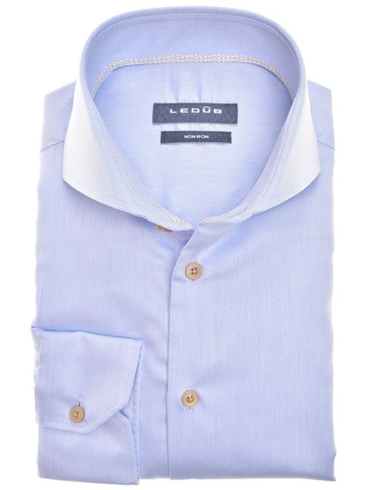 business overhemd lichtblauw Ledub Slim Fit