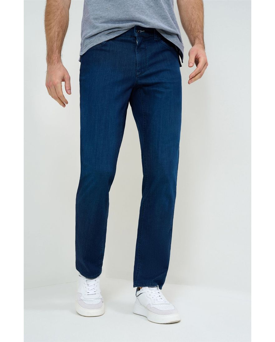 Brax stretch spijkerbroek donkerblauw effen