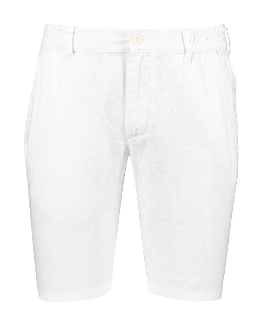 Brax korte broek nromale fit wit effen linnen