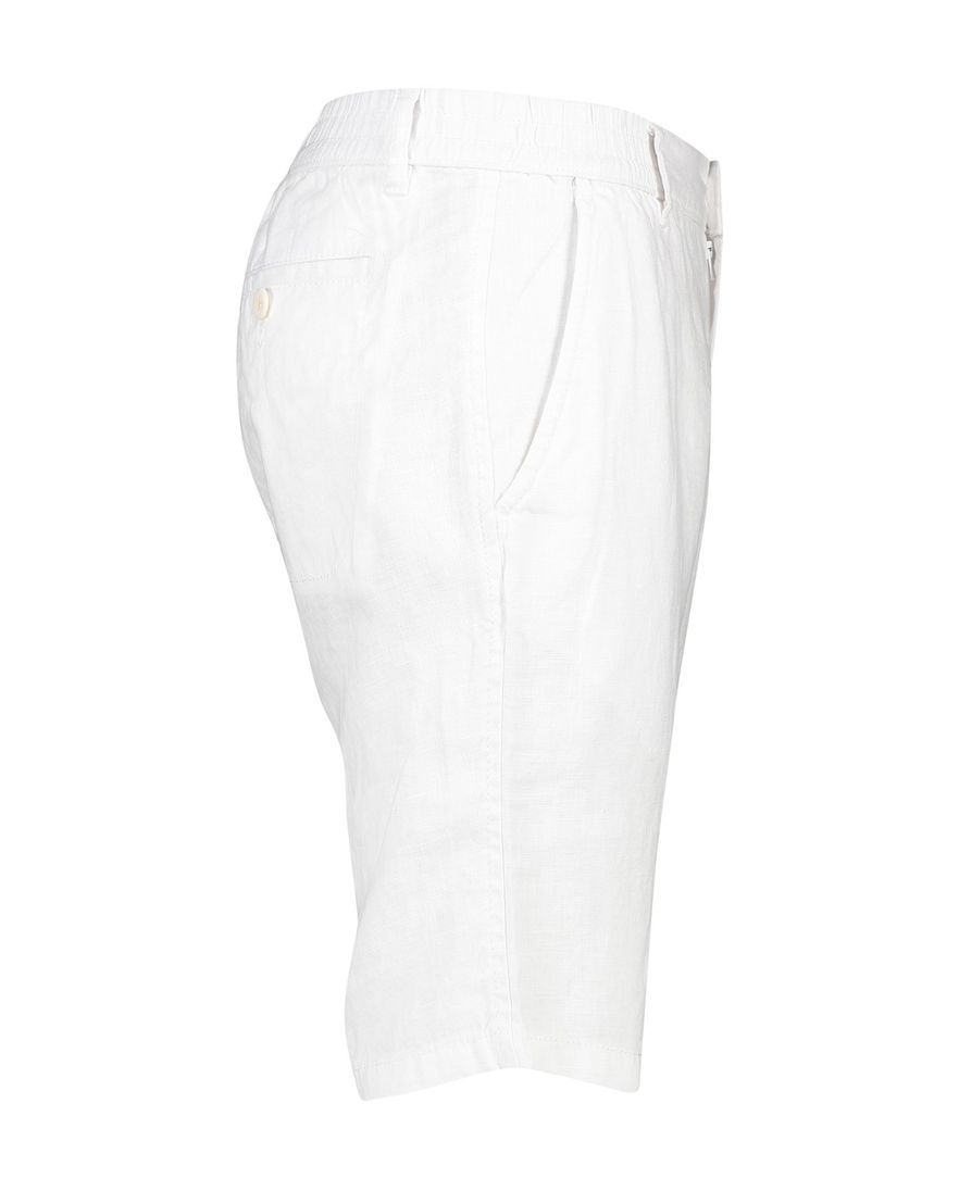 Brax korte broek nromale fit wit effen linnen