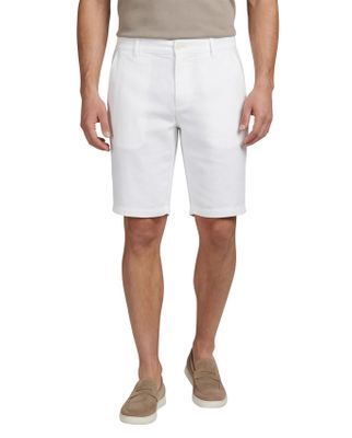 Brax Brax korte broek nromale fit wit effen linnen