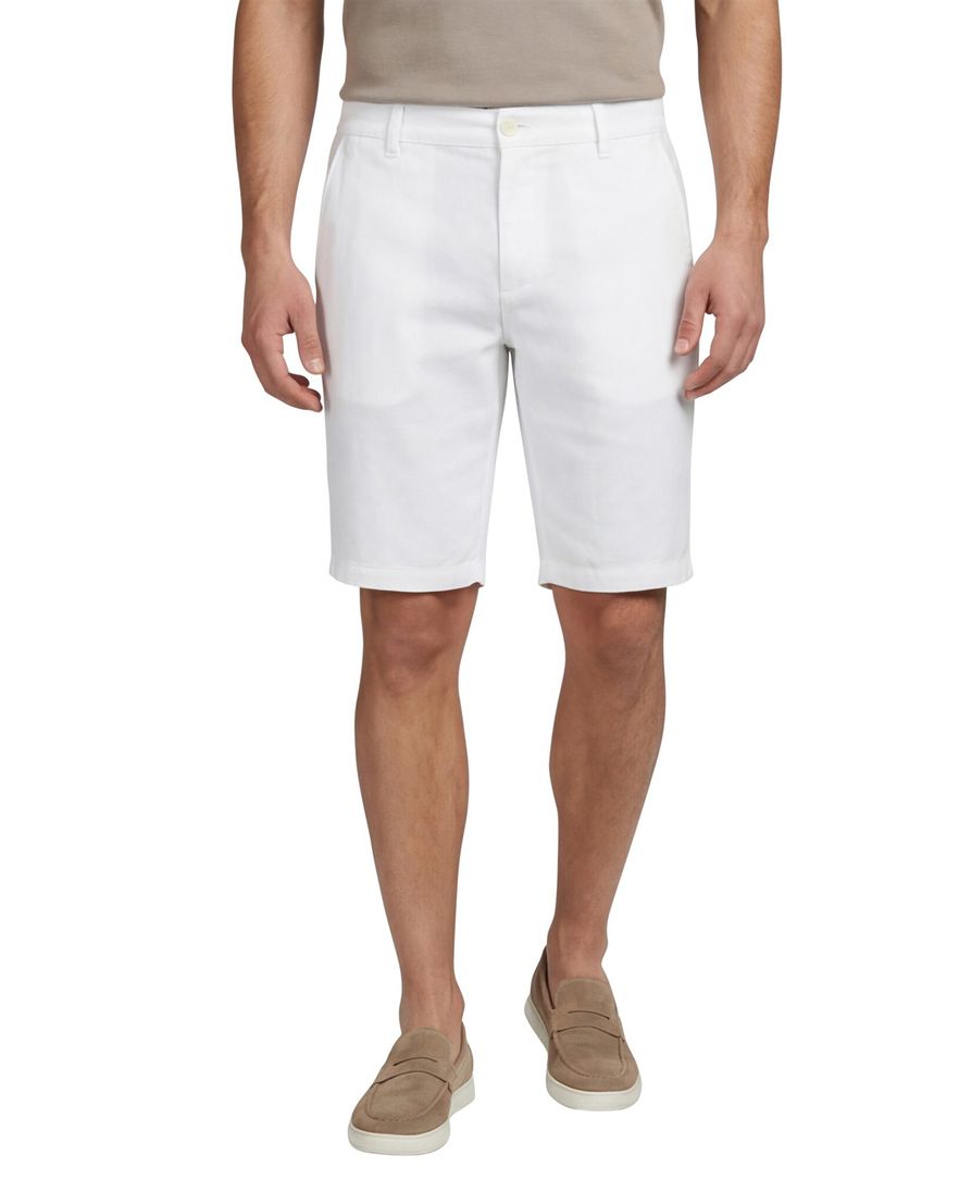 Brax korte broek nromale fit wit effen linnen