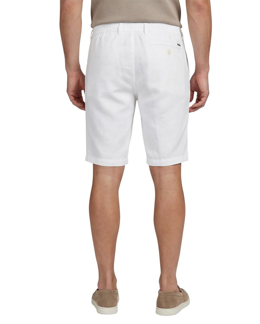 Brax korte broek nromale fit wit effen linnen