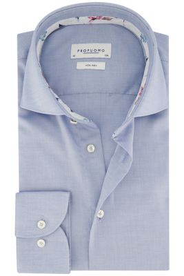 Profuomo Slim fit Profuomo overhemd katoen blauw strijkvrij