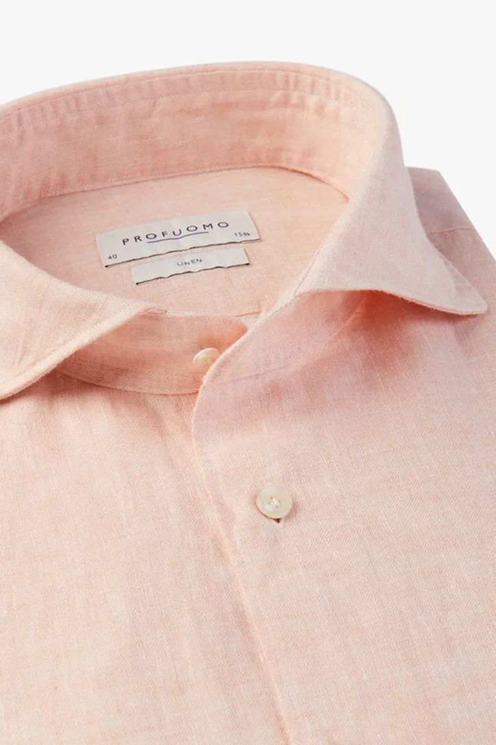 Profuomo overhemd slim fit roze effen