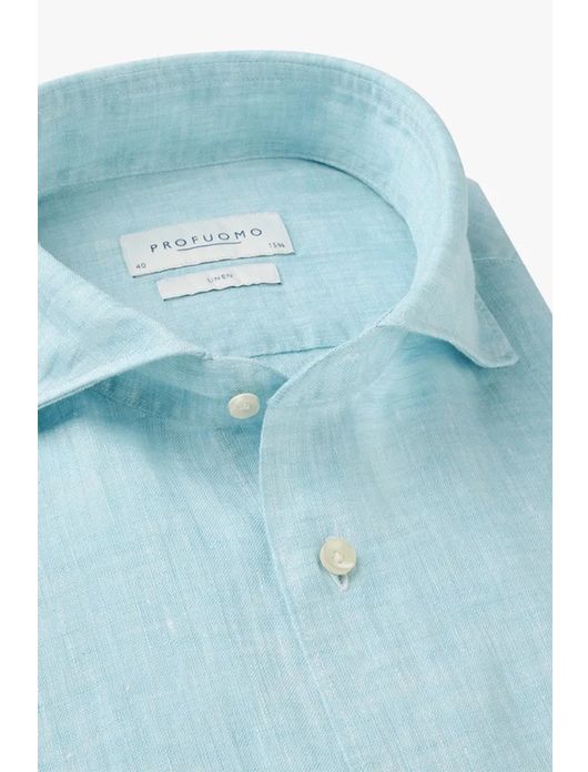 Profuomo overhemd blauw lange mouw