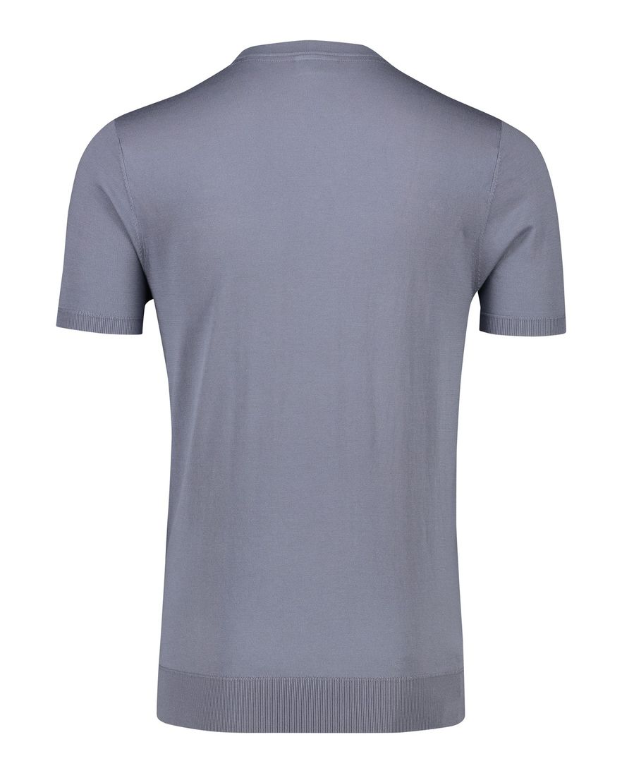 Ronde hals Profuomo t-shirt blauw tencel