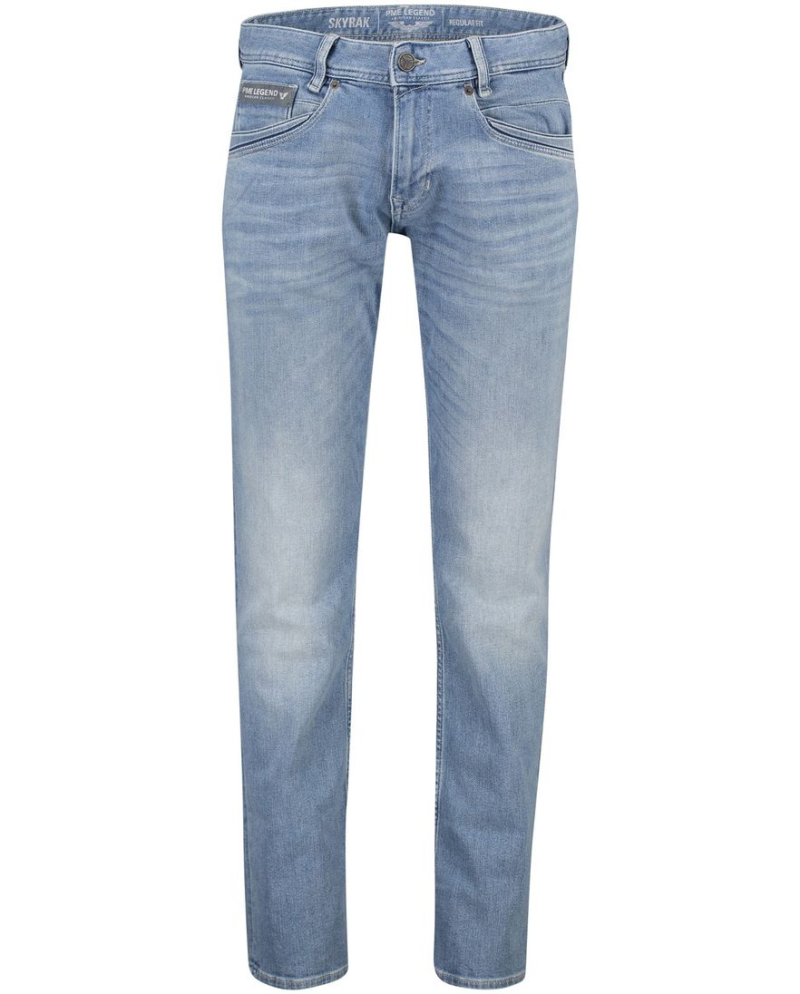 PME jeans lichtblauw effen katoen Skyrak regular fit