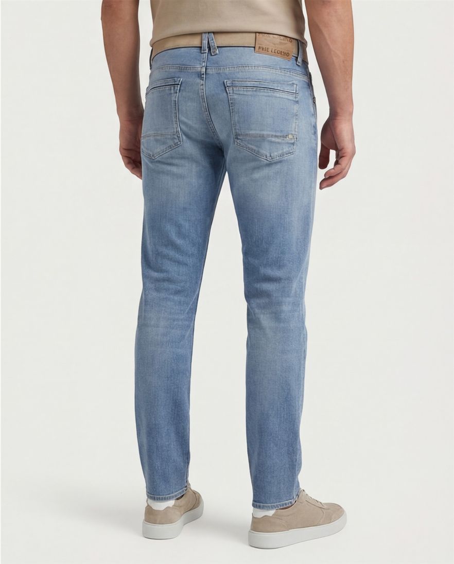PME jeans lichtblauw effen katoen Skyrak regular fit