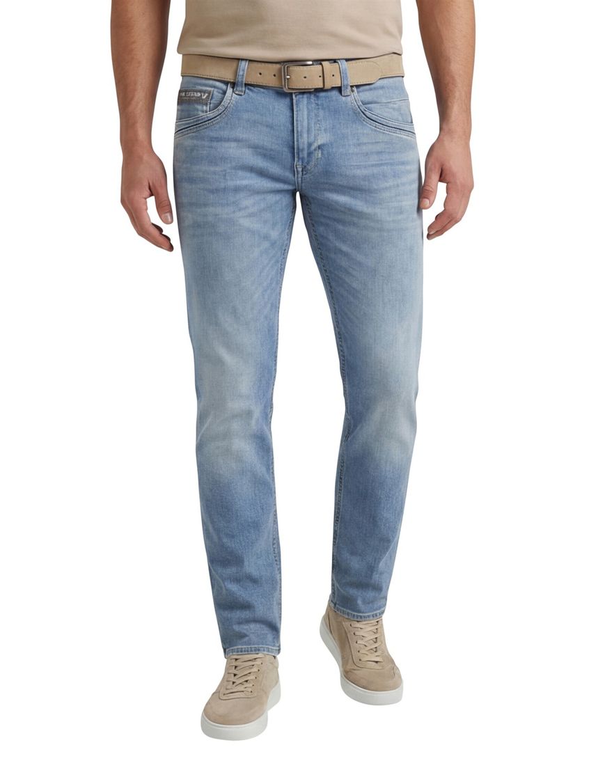 PME jeans lichtblauw effen katoen Skyrak regular fit